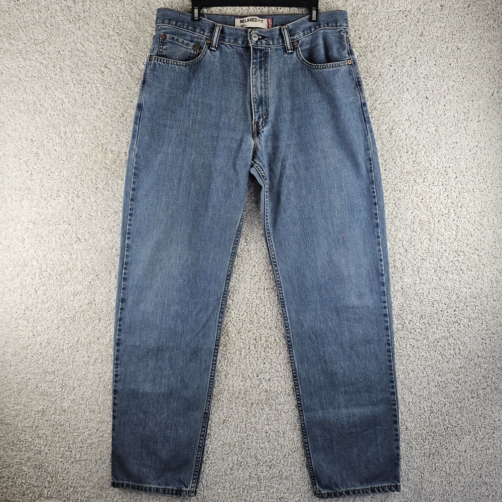 Levi's 550 Relaxed Fit Tapered Leg Jeans Sz 34x34 (33.5) 2010 Baggy Medium Wash